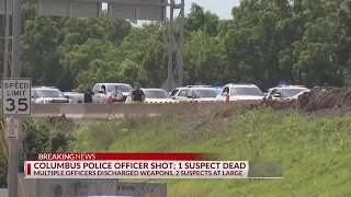 Columbus police officer shot, one suspect dead after chase