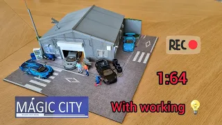 Magic City RWB garage ‼️ Unboxing and review #diecast #diorama #hotwheels