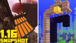 New BASTION DUNGEON! Ruined Nether Portals (Minecraft 1.16 Snapshot 20w16a Update)