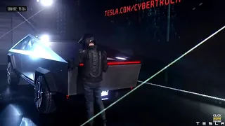 Testla cyber truck glass failed - Embarrassed Elon Musk￼