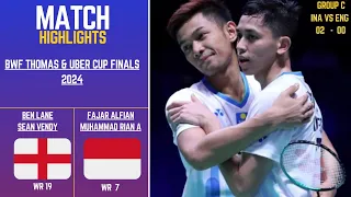 FAJAR ALFIAN/M RIAN ARDIANTO (INA) VS BEN LANE/SEAN VENDY (ENG) |GROUP C THOMAS CUP 2024