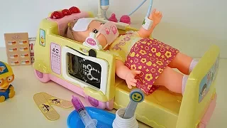 Ambulance baby doll Doctor toy video for children