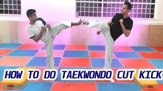 How To Do Taekwondo Cut Kick | Side Kick for Sparring | Taekwondo Cut Kick Training |