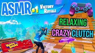 ASMR Gaming 😴 Fortnite Crazy Clutch Victory Relaxing Gum Chewing 🎮 Controller Sounds + Whispering 🎧