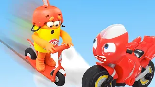 Play Doh Videos | Crazy Stunt Competition 🏍️ Ricky Zoom Play-Doh | Stop Motion | The Play-Doh Show