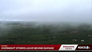 Overnight storms leave behind damage in Oklahoma