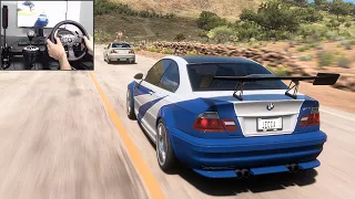 NFS: Most Wanted BMW M3 GTR Race w/ Unbeatable AI - Forza Horizon 5 (Steering Wheel + Shifter)