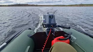 Обкатка мотора TARPON 5, тест скорости с 2 пассажирами #seapro #обкаткамотора #северныйпутник