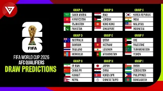 Draw Results Predictions: AFC Qualifiers FIFA World Cup 2026 Qualification Round 1 & 2