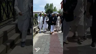 Warm Welcome of Shaykh Hami Sahab  today at Jamia tul Qadria trigam Shadipora