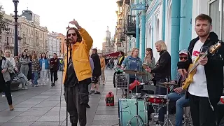 УЛИЧНЫЕ МУЗЫКАНТЫ ПИТЕРА,  ГЛЕБ ВАСИЛЬЕВ и гр.ШУМНЫЕ СОСЕДИ (2) 20.05.24.