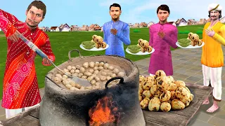 आलू तंदूरी सड़क का भोजन Potato Tandoor Street Food Comedy Video हिंदी कहानिया Hindi Kahaniya Comedy