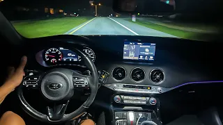 LATE NIGHT BOLT ON KIA STINGER CUTTING UP IN TRAFFIC💨 (POV)