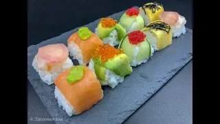 Easy sushi recipe | Caviar, cucumber, omelette and avocado sushi