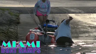 Guy Falls Hard at the Ramp | Miami Boat Ramps | Black point Marina | Wavy Boats | Broncos Guru