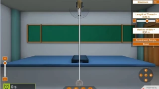 Simple pendulum variation in time period with length