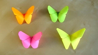 Basteln: Origami Schmetterling falten mit Papier. Leichte Deko selber machen 🦋