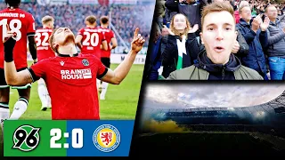 HANNOVER vs BRAUNSCHWEIG 2:0 Stadion Vlog 🔥 Niedersachsenderby! Pyroshows! Fanmarsch!