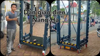 mã 123 .dàn giáo điện - nâng hạ điện 220v + remos từ xa