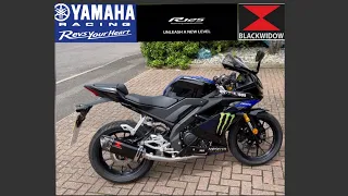 How does this Yamaha YZF-R125 sound with the black widow exhaust