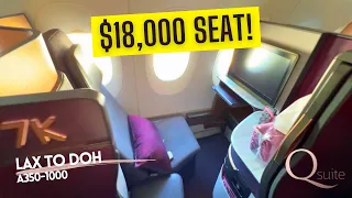 🇺🇸Luxury Flying: QATAR QSUITE Travel Vlog: LAX to DOH - A350-1000