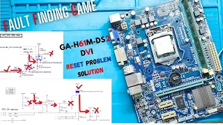 GA-H61M-DS2 DVI RESET PROBLEM SOLUTION | VTT SUPPLY MISSING | #gigabyte #h61 #motherboardrepair