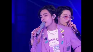 taehyung singing jungkook and jin part on STAY | BTS PTD ON STAGE Las Vegas Day 4