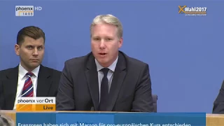 Pressekonferenz der AfD zu den Auswirkungen der Landtagswahlen auf die Bundespolitik am 08.05.17