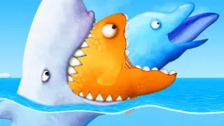 GIANT SHARK EATS GIANT GOLDFISH AND DOLPHIN - Tasty Blue Part 6 | Pungence