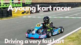 A 10 year old driving a fast kart!