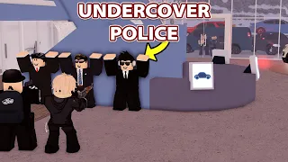UNDERCOVER Police officers held HOSTAGE - Dealership Robbery | Liberty County (Roblox)