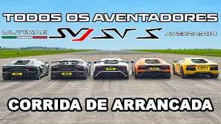 TODOS os Lamborghini Aventadores em uma CORRIDA DE ARRANCADA