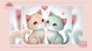 Two Cute Kittens in Love Heart's 💕 Lovely Cat's 🐈.#trending #viral #subscribe #like #trendingshorts