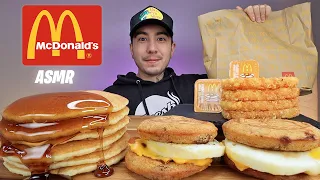 ASMR EATING Mcdonald's Breakfast, McGriddles, Hot Cakes, Hashbrowns *No Talking*