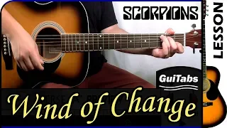 How to play WIND OF CHANGE - Scorpions 🦂 / GUITAR Lesson 🎸 / GuiTabs #159