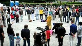 Drum circle with Little Hawk in Oosterpark Amsterdam 14 June 2009