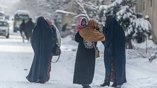 Heavy snowfall in the Afghan capital, Kabul