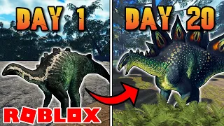 I Survived 20 DAYS as a STEGOSAURUS in Roblox!