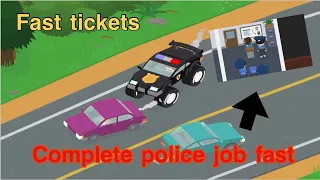 How to skip over police job (fast tickets) in Sneaky Sasquatch.