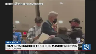 VIDEO: Glastonbury Board of Education meeting over mascot ends with a fight