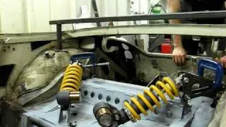 MG Midget pushrod rear suspension test