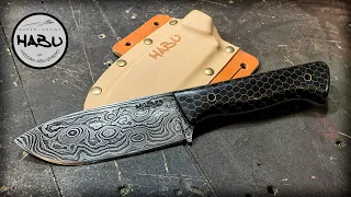 HABU  Forging A Damascus Bushcraft Knife