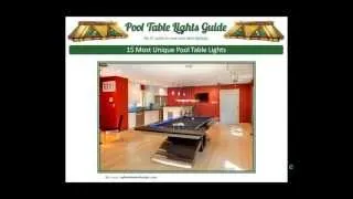 15 Most Unique Pool Table Lights