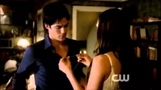 Damon & Elena 3x01 Necklace scene Vampire Diaries