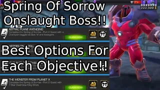 Spring Of Sorrow Part 1| Onslaught Boss All Objectives! | Marvel Contest Of Champions