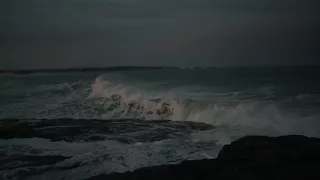 Bølger på Gravodden og Nordhamna på Bjørnøya 1