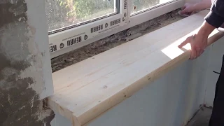 Как установить деревянные подоконники