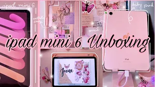 Aesthetic Unboxing of IPad Mini 6 in 2023 + Girly Accessories