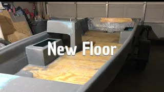 Boat Restoration  7| Install/Fiberglass Floor| Paint Interior