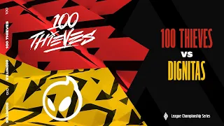 100 vs. DIG - Week 2 Day 1 | LCS Spring Split | 100 Thieves vs. Dignitas (2023)